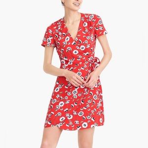 J. Crew Floral Printed Wrap Dress